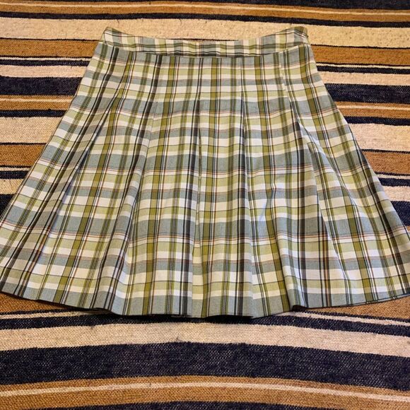 Vintage Merona Skirt 90s Y2K Schoolgirl Preppy Pleated Sz 12 Mini Short Clueless - Picture 1 of 4